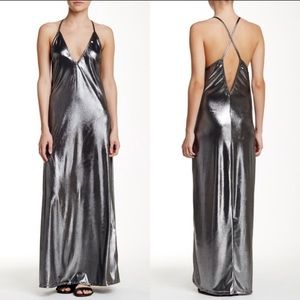 NWT American Apparel Metallic Jersey Maxi Dress